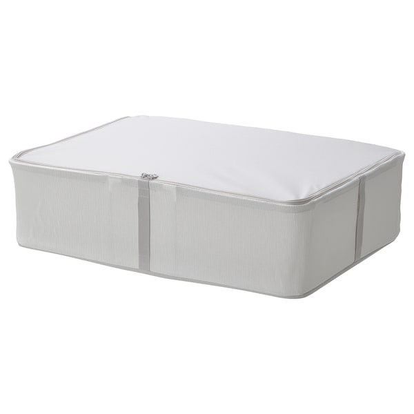 IKEA HEMMAFIXARE storage case, fabric stripe/white/gray, 27 ¼x20x7 ½ in, Ikea Ireland | 8032ZMVCH
