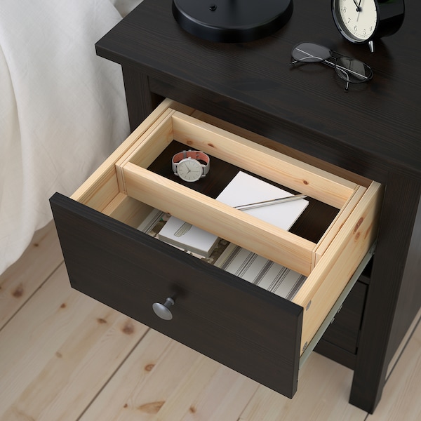 IKEA HEMNES 2-drawer chest, 21 1/4x26 in Black / Brown, Ikea Ireland | 2541POXJI