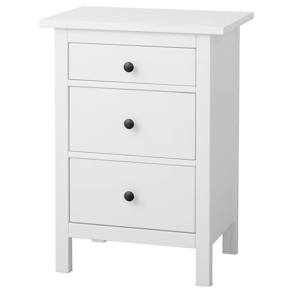 IKEA HEMNES 3-drawer chest, 22 7/8x31 1/8 in White Stain, Ikea Ireland | 0891UBOYV