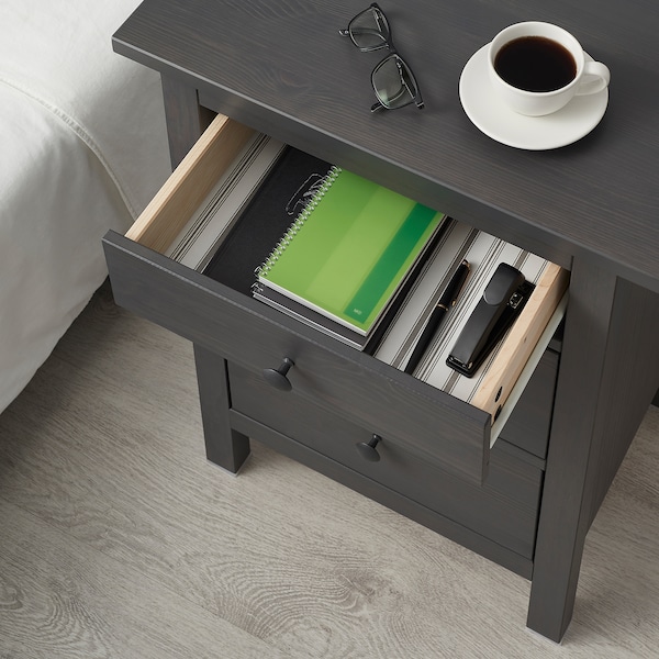 IKEA HEMNES 3-drawer chest, 22 7/8x31 1/8 in Dark Gray Stained, Ikea Ireland | 6152FEVSB
