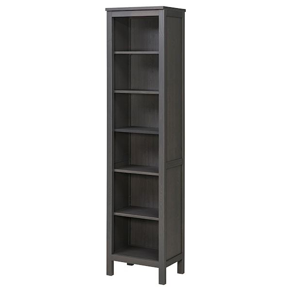 IKEA HEMNES Bookcase, 19 1/4x77 1/2 in Dark Gray Stained, Ikea Ireland | 7091AFJEN
