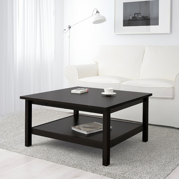 IKEA HEMNES Coffee table, 35 3/8x35 3/8 in Black / Brown, Ikea Ireland | 7591MBFCV