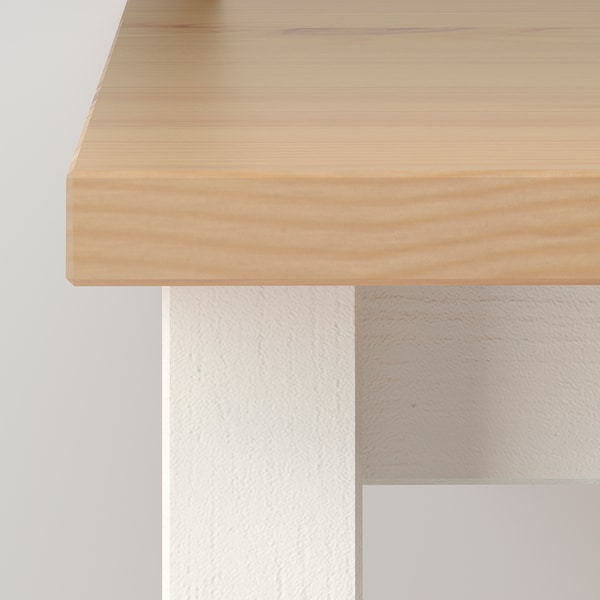 IKEA HEMNES Coffee table, white stain, light brown, 35 3/8x35 3/8 in, Ikea Ireland | 7149ZRLTB