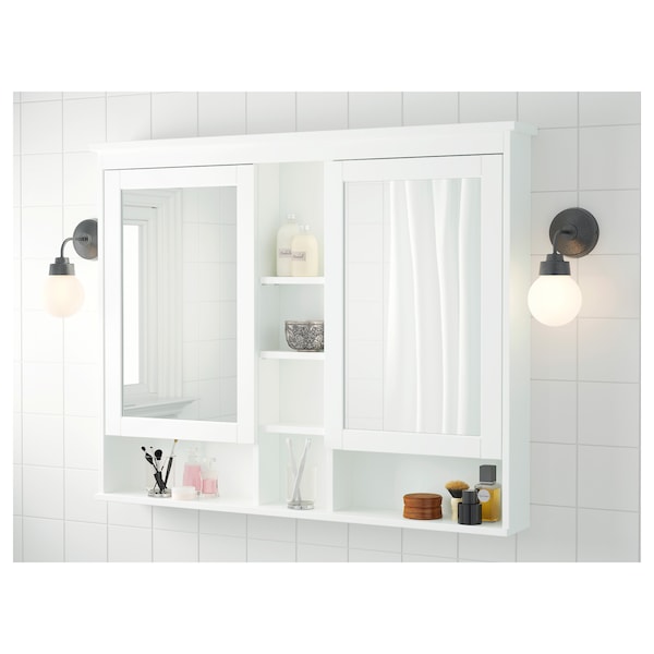 IKEA HEMNES Mirror cabinet with 2 doors, 47 1/4x38 5/8 in White, Ikea Ireland | 8214PJSLN