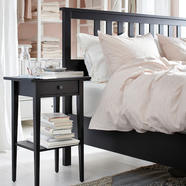IKEA HEMNES Nightstand, 18 1/8x13 3/4 in Black / Brown, Ikea Ireland | 1753BGMKH