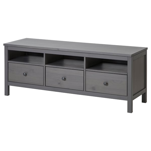 IKEA HEMNES TV unit, 58 1/4x18 1/2x22 1/2 in Dark Gray Stained, Ikea Ireland | 6517KHWGQ