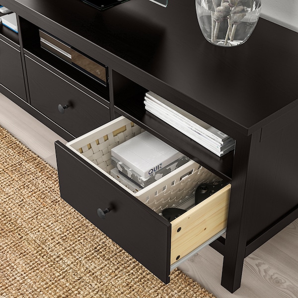 IKEA HEMNES TV unit, 72x18 1/2x22 1/2 in Black / Brown, Ikea Ireland | 0147SMVEK