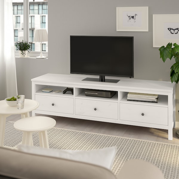 IKEA HEMNES TV unit, 72x18 1/2x22 1/2 in White Stain, Ikea Ireland | 4801GEILZ