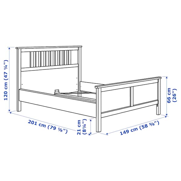 IKEA HEMNES bed frame, Full Dark Gray Stained, Ikea Ireland | 0891CASKM