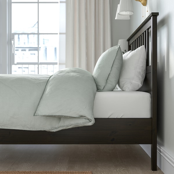 IKEA HEMNES bed frame, Queen Black / Brown, Ikea Ireland | 3218HJOSQ
