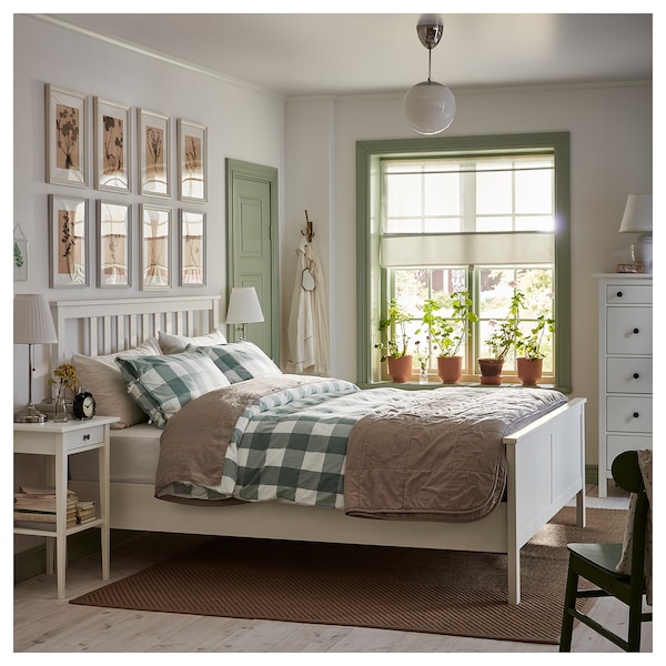 IKEA HEMNES bed frame, Queen White Stain, Ikea Ireland | 9870TNSWR