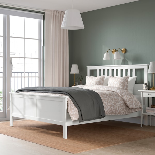 IKEA HEMNES bed frame, Queen White Stain, Ikea Ireland | 9870TNSWR