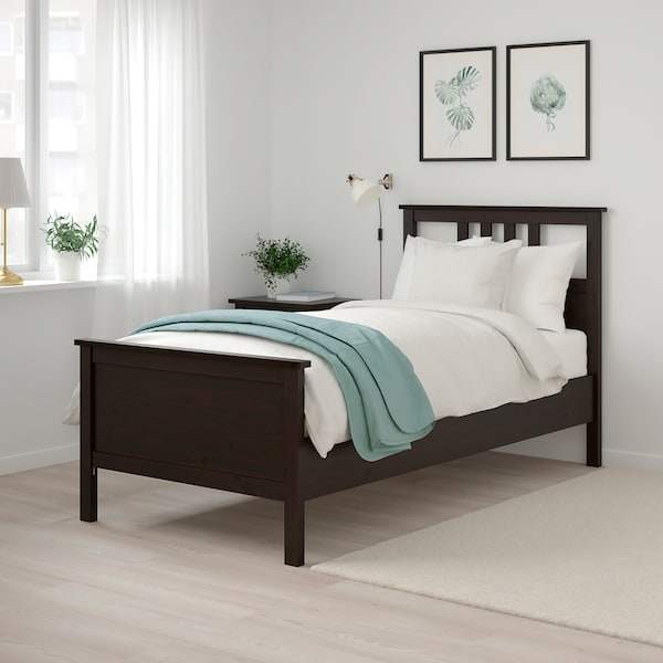 IKEA HEMNES bed frame, Twin Black / Brown, Ikea Ireland | 2973NWOTX