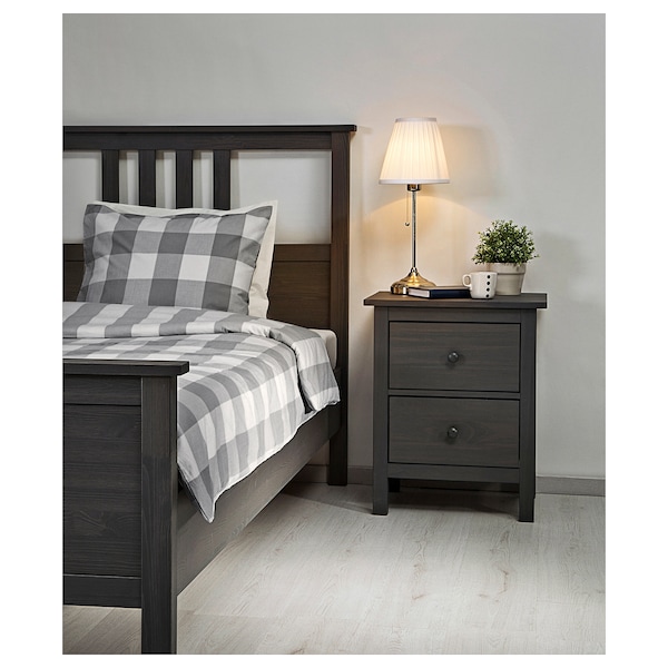 IKEA HEMNES bed frame, Twin Dark Gray Stained / Luröy, Ikea Ireland | 7981CSBID