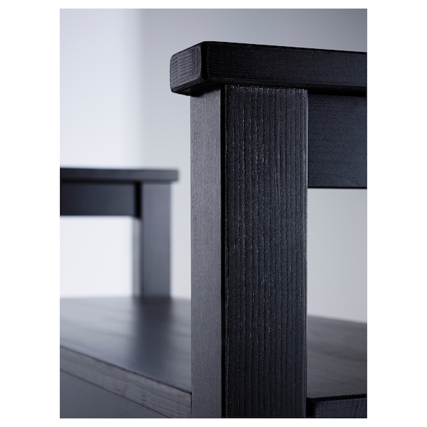 IKEA HEMNES bench with shoe storage, 33 1/2x12 5/8x25 5/8 in Black / Brown, Ikea Ireland | 1392XFRHC