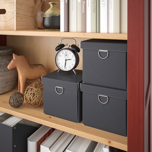 IKEA HEMNES bookcase, 35 3/8x77 1/2 in Red Stained / Light Brown Stained, Ikea Ireland | 0582WPXOA