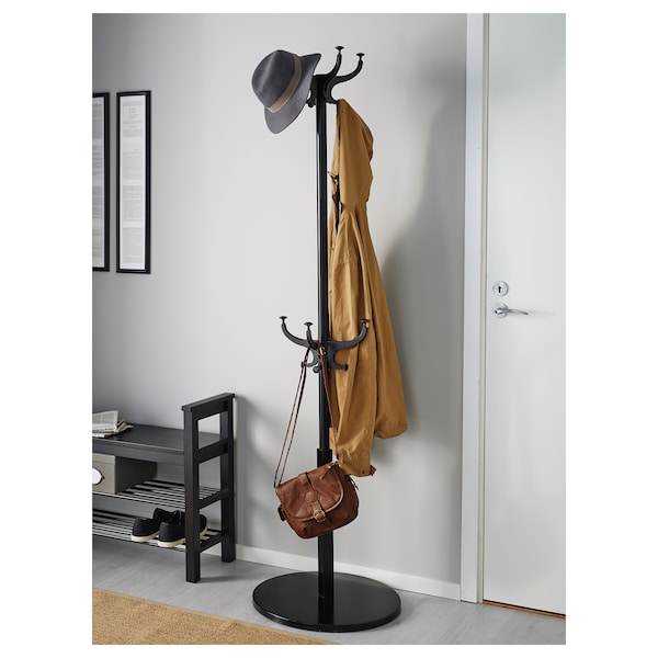 IKEA HEMNES hat and coat stand, black, 72 7/8 in, Ikea Ireland | 4052VNJEH