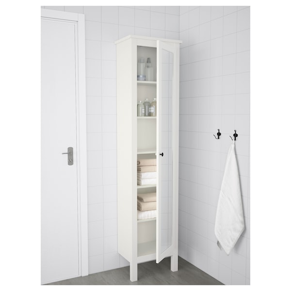 IKEA HEMNES high cabinet with mirror door, 19 1/4x12 1/4x78 3/4 in White, Ikea Ireland | 2794WVTZM