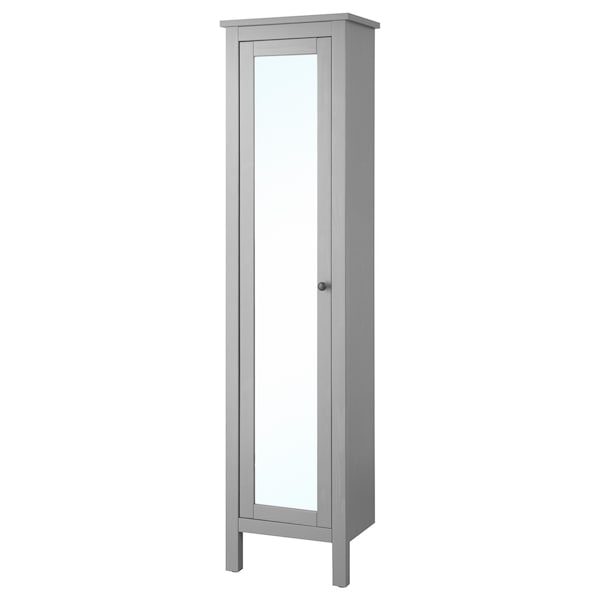 IKEA HEMNES high cabinet with mirror door, 19 1/4x12 1/4x78 3/4 in Gray, Ikea Ireland | 5169QESIR