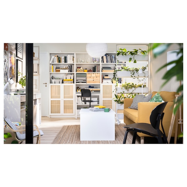IKEA HÖGADAL door, white/woven bamboo, 15 3/4x38 1/4 in, Ikea Ireland | 1408OFZRW