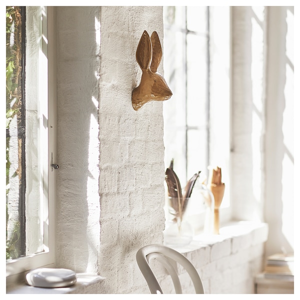IKEA HÄGGMISPEL wall decoration, rabbit/brass color, 9 ¾ in, Ikea Ireland | 2361PIOBR