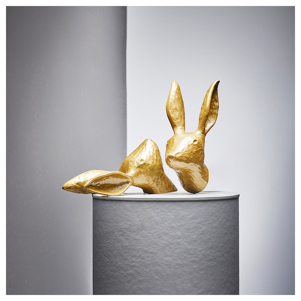 IKEA HÄGGMISPEL wall decoration, rabbit/brass color, 9 ¾ in, Ikea Ireland | 2361PIOBR