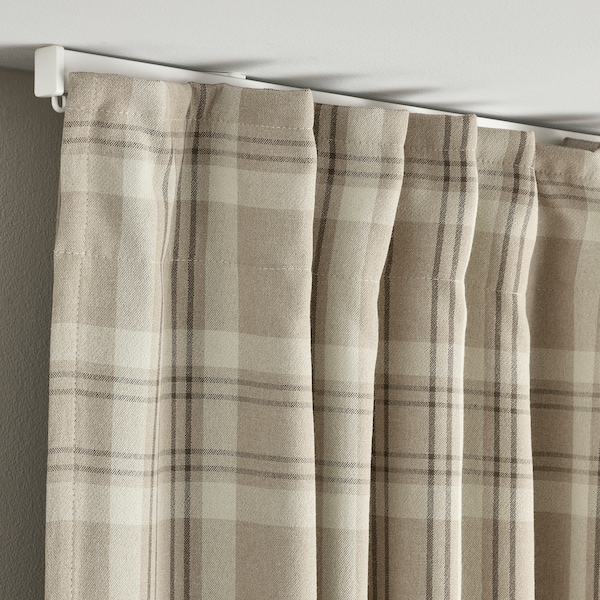 IKEA HÄGGVECKMAL room darkening curtains, 1 pair, 57x98 in Beige, Ikea Ireland | 0163PXLHY