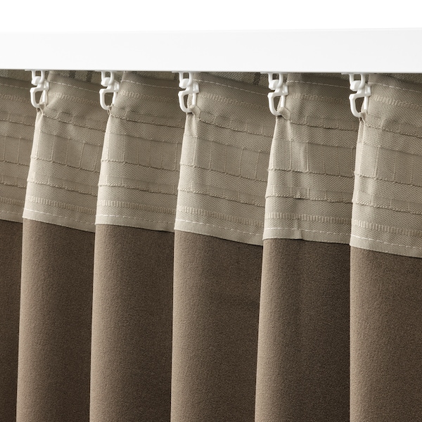 IKEA HÄGGVECKMAL room darkening curtains, 1 pair, 57x98 in Beige, Ikea Ireland | 0163PXLHY
