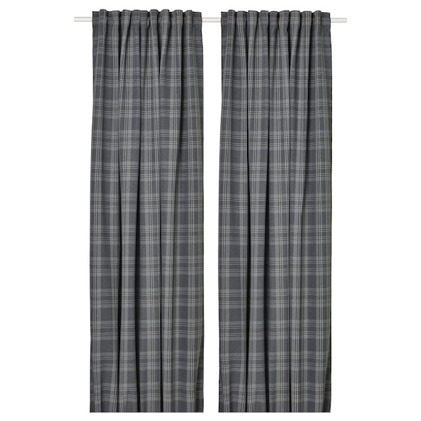 IKEA HÄGGVECKMAL room darkening curtains, 1 pair, 57x84 in Dark Gray, Ikea Ireland | 4275TXQFU