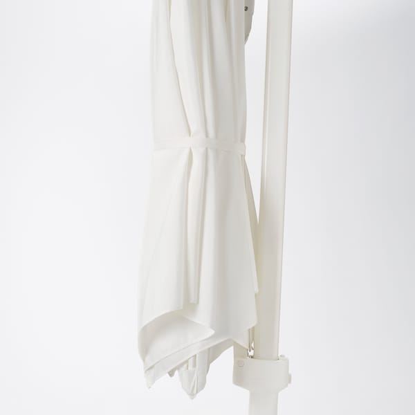 IKEA HÖGÖN hanging umbrella with base, white/Svartö dark gray, 106 1/4 in, Ikea Ireland | 5364SBGTL