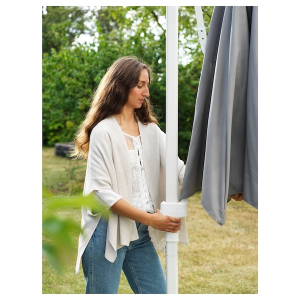 IKEA HÖGÖN umbrella, hanging, gray, 106 1/4 in, Ikea Ireland | 5403IAOKX