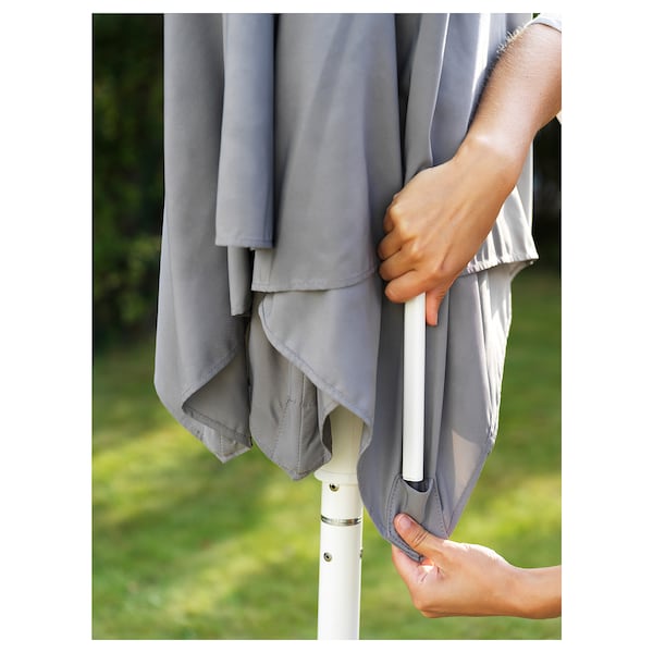 IKEA HÖGÖN umbrella with base, 106 1/4 in Light Gray / Grytö Dark Gray, Ikea Ireland | 5216CTQNA