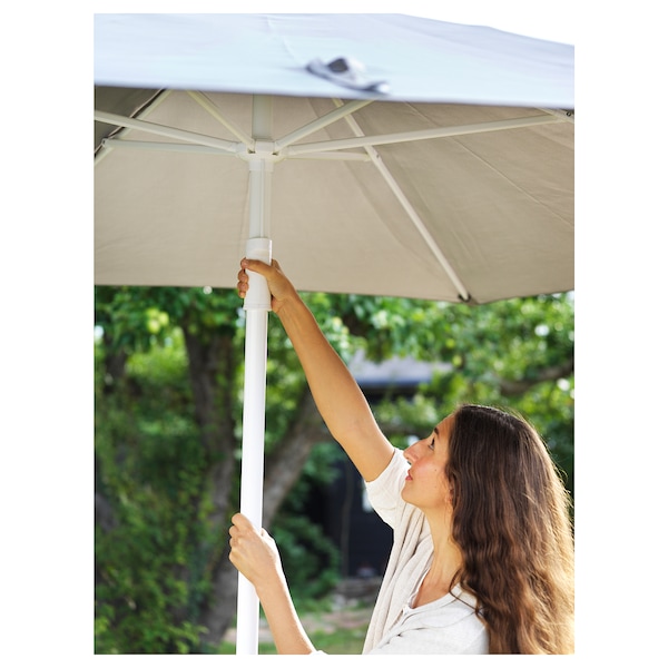 IKEA HÖGÖN umbrella with base, 106 1/4 in Light Gray / Grytö Dark Gray, Ikea Ireland | 5216CTQNA