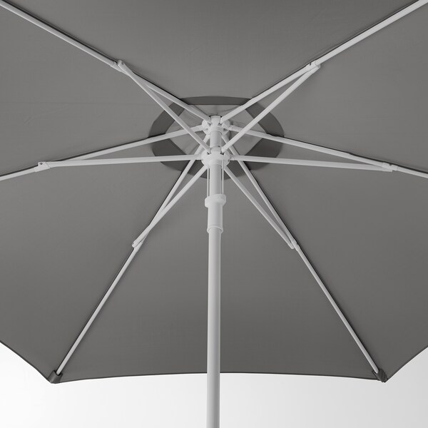 IKEA HÖGÖN umbrella with base, 106 1/4 in Light Gray / Grytö Dark Gray, Ikea Ireland | 5216CTQNA