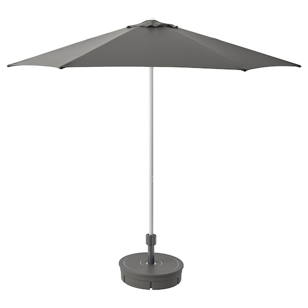 IKEA HÖGÖN umbrella with base, 106 1/4 in Light Gray / Grytö Dark Gray, Ikea Ireland | 5216CTQNA