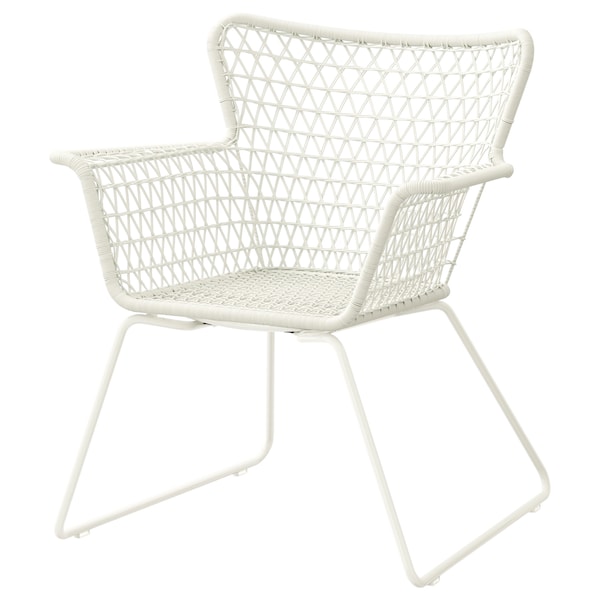 IKEA HÖGSTEN Armchair, outdoor, white, Width: 28 3/4 in, Ikea Ireland | 3264YGJMT