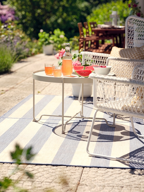 IKEA HÖGSTEN Armchair, outdoor, white, Width: 29 1/8 in, Ikea Ireland | 0826CBFZA