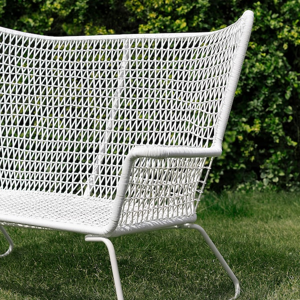 IKEA HÖGSTEN loveseat, outdoor, white, Ikea Ireland | 6570HNTSD
