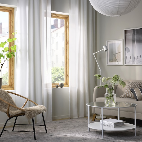 IKEA HILJA Curtains, 1 pair, white, 57x98 in, Ikea Ireland | 0342GLZRY