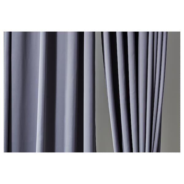 IKEA HILLEBORG black-out curtains, 1 pair, gray, 57x118 in, Ikea Ireland | 3652AYFZL