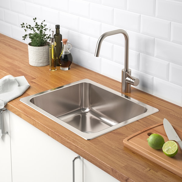 IKEA HILLESJÖN sink, stainless steel, 22x18 1/8 in, Ikea Ireland | 4091XGOEQ