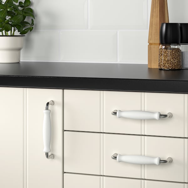 IKEA HISHULT handle, porcelain white, 5 1/2 in, 2 pack, Ikea Ireland | 2705HABEL