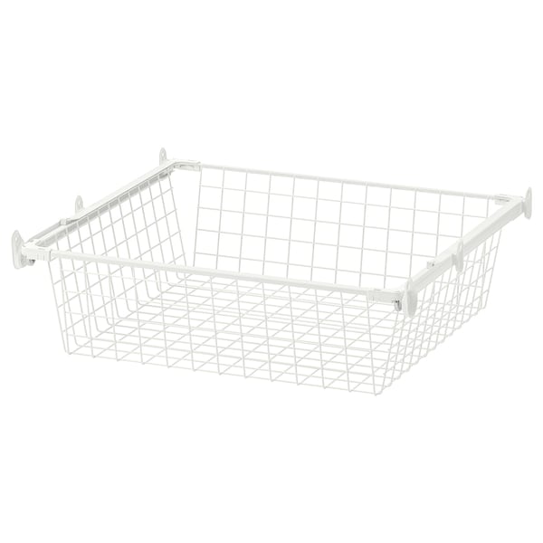 IKEA HJÄLPA wire basket with pull-out rail, white, 23 5/8x21 5/8 in, Ikea Ireland | 4270NEGFW