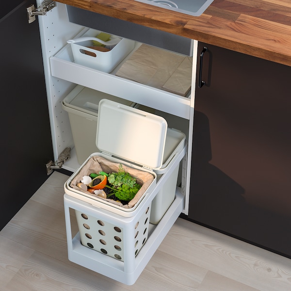 IKEA HÅLLBAR Pull-out frame for recycling, light gray, Ikea Ireland | 4103TNOVC
