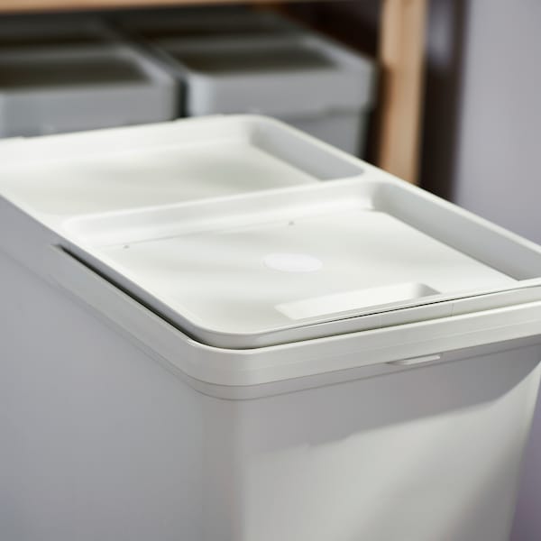 IKEA HÅLLBAR recycling solution, with pull-out/light gray, 6 gallon, Ikea Ireland | 1498JOLEW