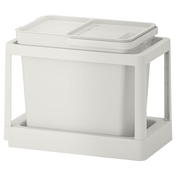 IKEA HÅLLBAR recycling solution, with pull-out/light gray, 6 gallon, Ikea Ireland | 1498JOLEW