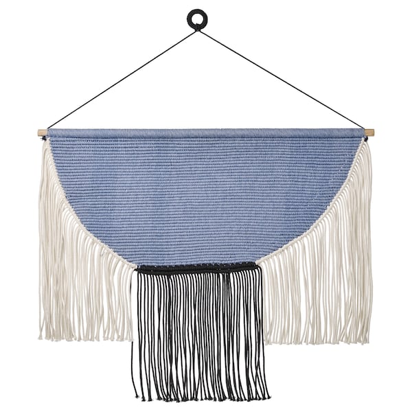 IKEA HÄNGALM hanging tapestry, beige black/light lilac-blue, 33 1/2x23 5/8 in, Ikea Ireland | 1497YSADR