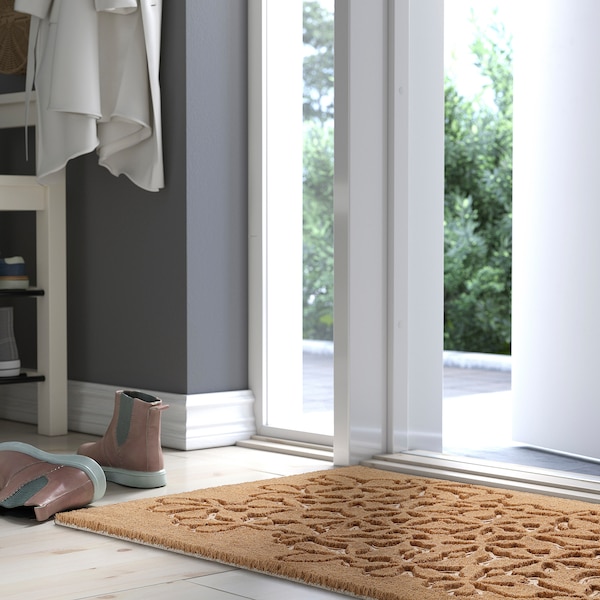 IKEA HÄNGBRO door mat, 2'0 inx2'11 in Flower Natural / Beige, Ikea Ireland | 6312TKRZG
