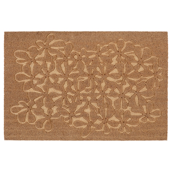 IKEA HÄNGBRO door mat, 2\'0 inx2\'11 in Flower Natural / Beige, Ikea Ireland | 6312TKRZG