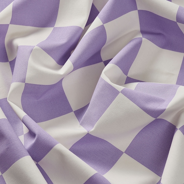 IKEA HÄNGPELARGON pre-cut fabric, white/lilac, 59x118 in, Ikea Ireland | 0754RLHNG